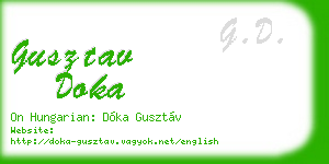 gusztav doka business card